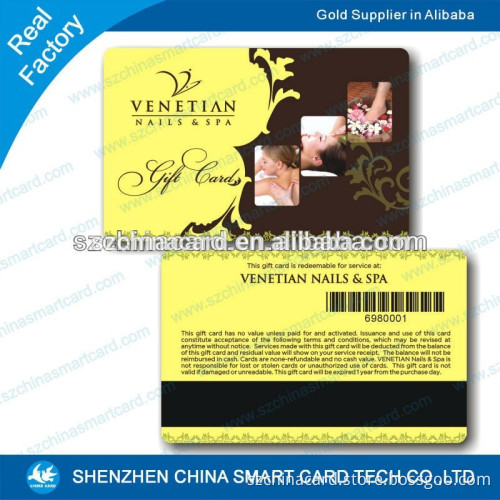 Hot sell high quality programmable magnetic pvc rfid card with magnetic strip
